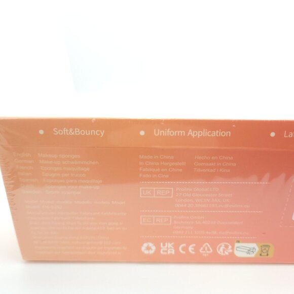 BEAKEY Multi-colored Makeup Sponges Boun Boun Latex-Free 5 pcs New in Box - Picture 6 of 9